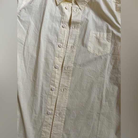 Alex Mill Wash & Go Mens XL Butter Yellow Cotton Long Sleeve Button Down Shirt - Picture 3 of 10